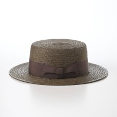 画像2: JUTE BRAID KANKAN HAT（ジュートブレード カンカンハット） SE771 オリーブ (2)