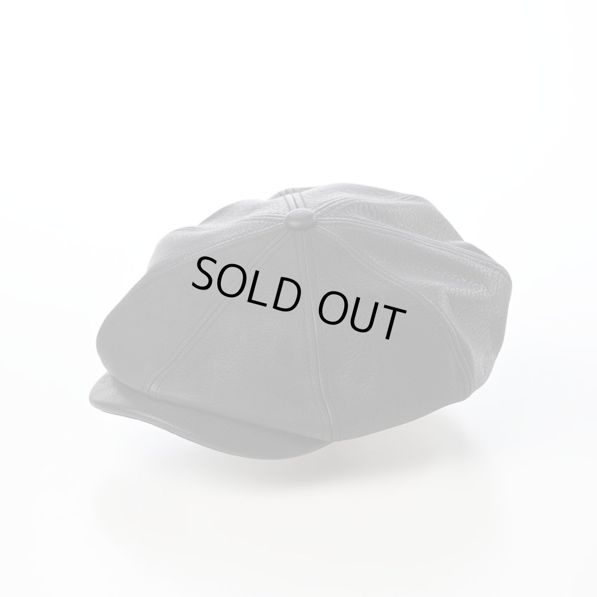 画像1: SHRINK LEATHER CASQUETTE（シュリンクレザー キャスケット） SE788 ブラック (1)