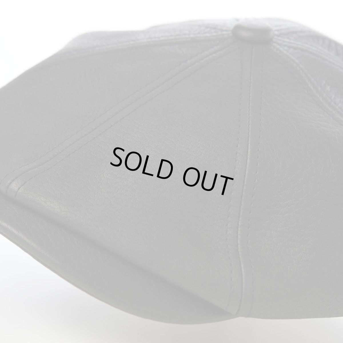 画像3: SHRINK LEATHER CASQUETTE（シュリンクレザー キャスケット） SE788 ブラック (3)