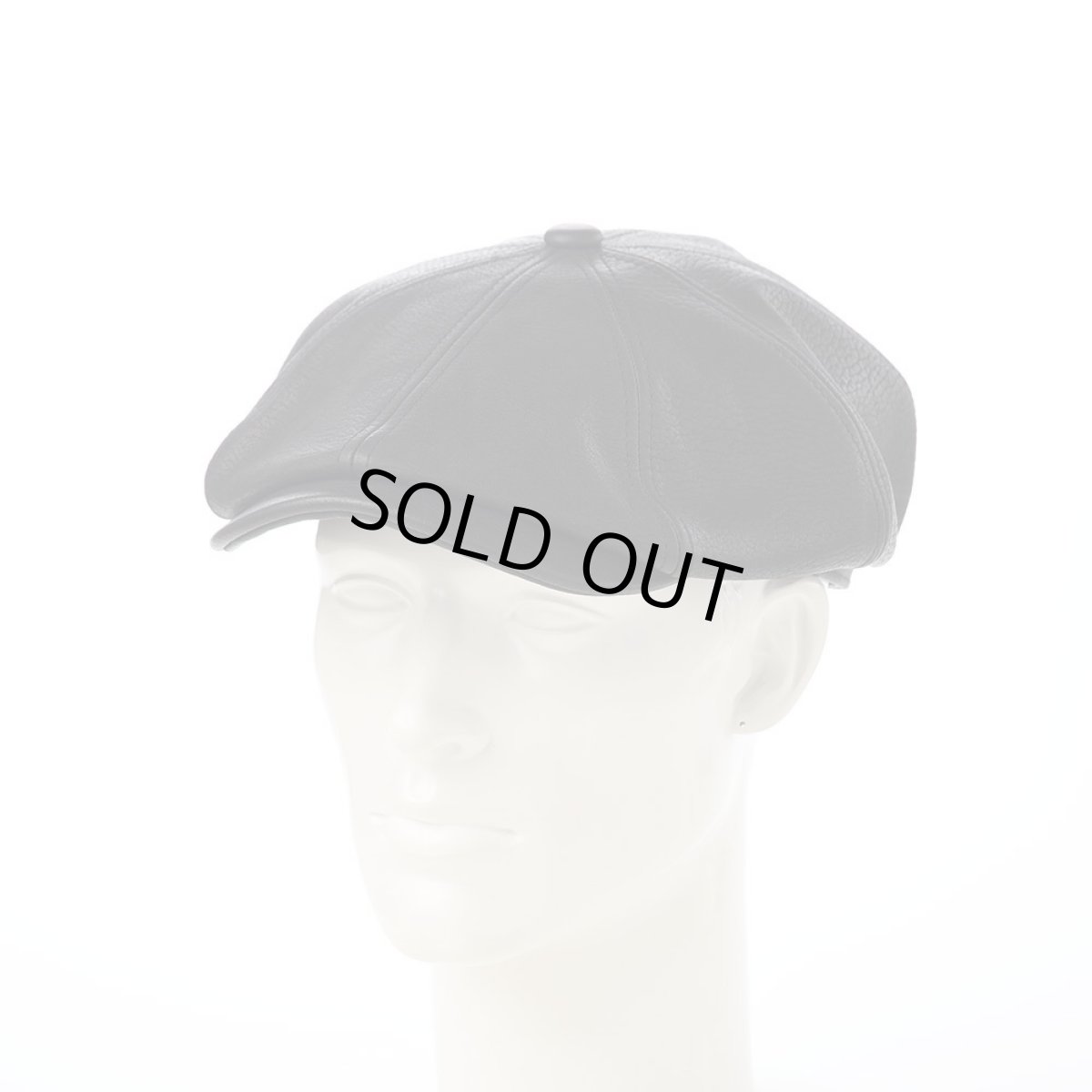 画像5: SHRINK LEATHER CASQUETTE（シュリンクレザー キャスケット） SE788 ブラック (5)