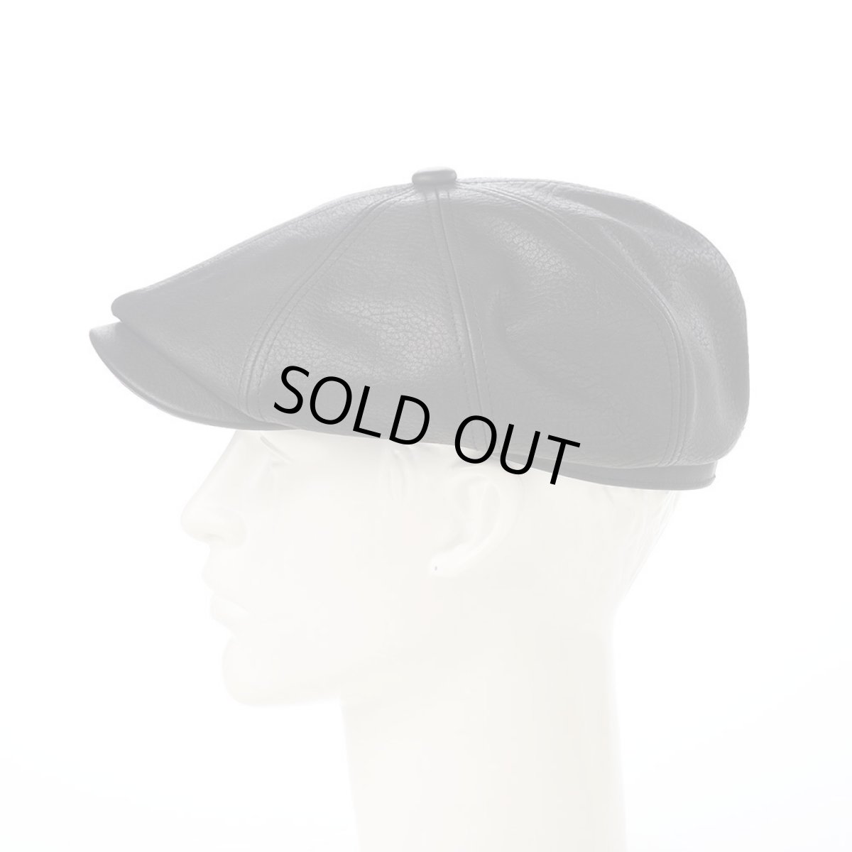 画像6: SHRINK LEATHER CASQUETTE（シュリンクレザー キャスケット） SE788 ブラック (6)