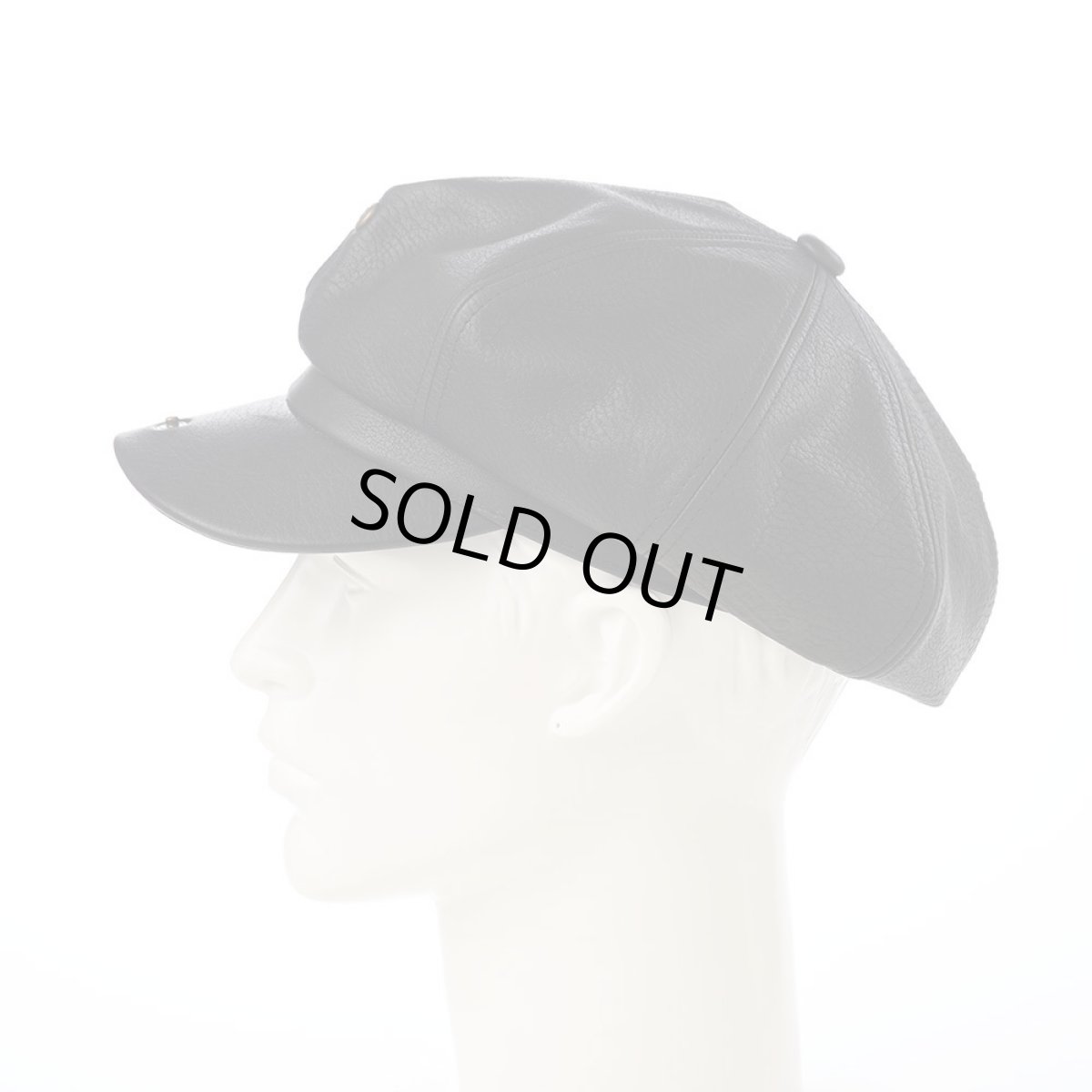 画像7: SHRINK LEATHER CASQUETTE（シュリンクレザー キャスケット） SE788 ブラック (7)