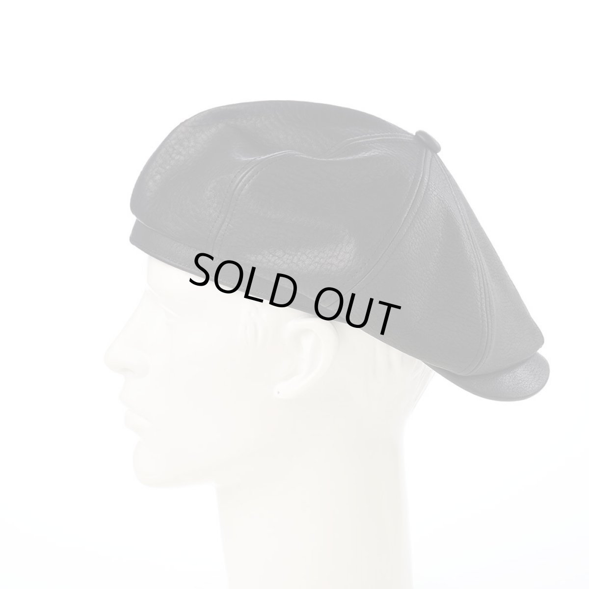 画像8: SHRINK LEATHER CASQUETTE（シュリンクレザー キャスケット） SE788 ブラック (8)