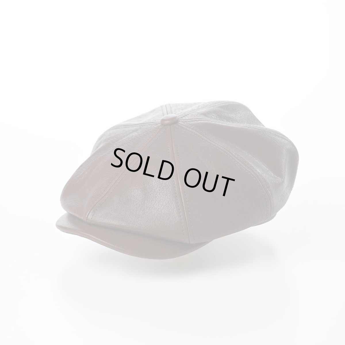 画像1: SHRINK LEATHER CASQUETTE（シュリンクレザー キャスケット） SE788 ダークブラウン (1)