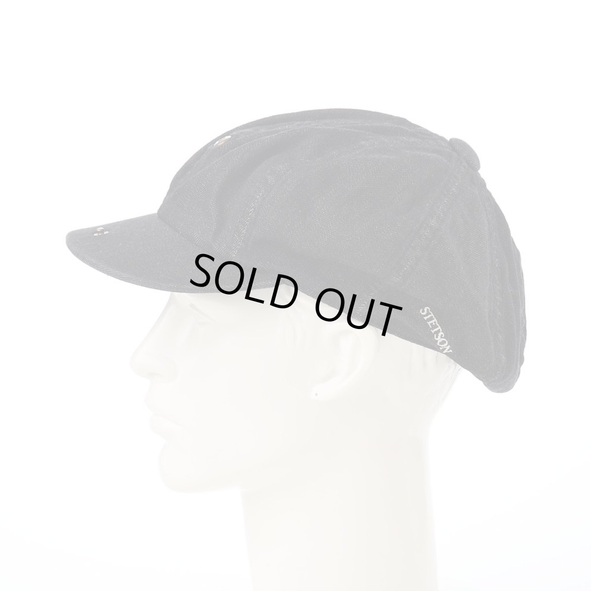 画像7: ONEWASH DENIM CASQUETTE（ワンウォッシュデニム キャスケット） SE789 ブラック (7)