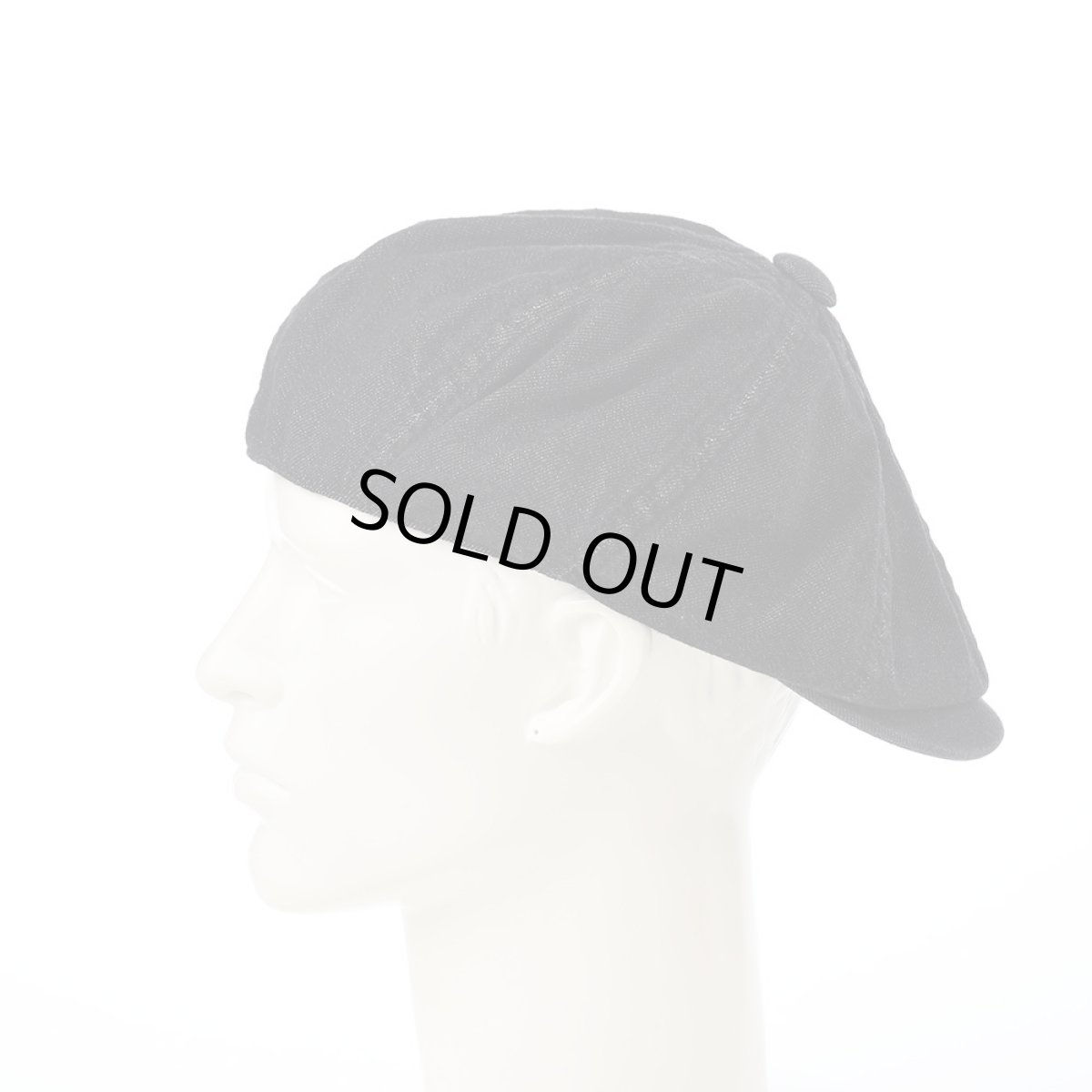 画像8: ONEWASH DENIM CASQUETTE（ワンウォッシュデニム キャスケット） SE789 ブラック (8)
