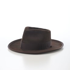 画像1: VELOR FELT OPENCROWN（ベロアフェルト オープンクラウン） SE797 ブラウン (1)