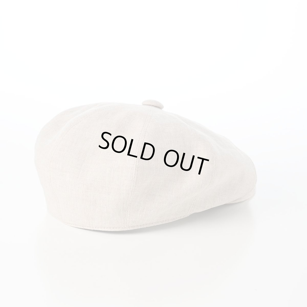 画像2: LINEN CHAMBRAY CASKET（リネンシャンブレー キャスケット） SE808 ベージュ (2)