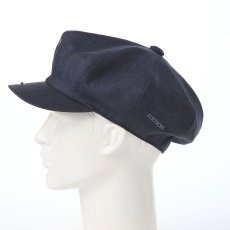 画像7: LINEN CHAMBRAY CASKET（リネンシャンブレー キャスケット） SE808 ネイビー (7)