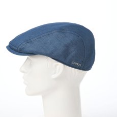 画像6: COTTON LINEN LIGHT DENIM HUNTING（コットン リネン ライトデニム ハンチング） SE812 ブルー (6)