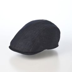 画像1: COTTON LINEN LIGHT DENIM HUNTING（コットン リネン ライトデニム ハンチング） SE812 ダークネイビー (1)