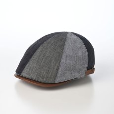 画像1: LINEN PATCHWORK HUNTING（リネンパッチワーク ハンチング） SE815 ネイビー (1)