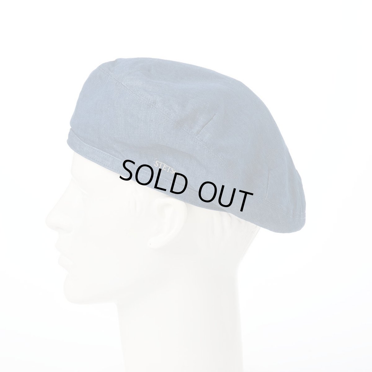 画像2: COTTON LINEN LIGHT DENIM BERET（コットン リネン ライトデニム ベレー） SE816 ブルー (2)