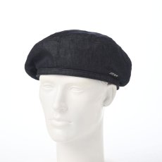 画像1: COTTON LINEN LIGHT DENIM BERET（コットン リネン ライトデニム ベレー） SE816 ダークネイビー (1)
