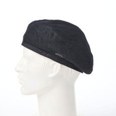 画像2: COTTON LINEN LIGHT DENIM BERET（コットン リネン ライトデニム ベレー） SE816 ダークネイビー (2)