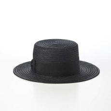 画像3: LINEN BRAID KANKAN HAT（リネンブレード カンカンハット） SE821 ブラック (3)