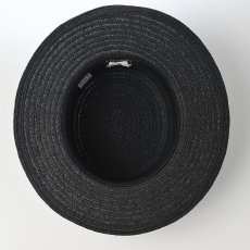 画像5: LINEN BRAID KANKAN HAT（リネンブレード カンカンハット） SE821 ブラック (5)