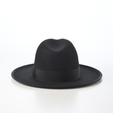 画像3: WOOL FELT LONG FLAT BRIM（ウールフェルト ロングフラットブリム） SE827 ブラック (3)
