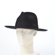 画像6: WOOL FELT LONG FLAT BRIM（ウールフェルト ロングフラットブリム） SE827 ブラック (6)