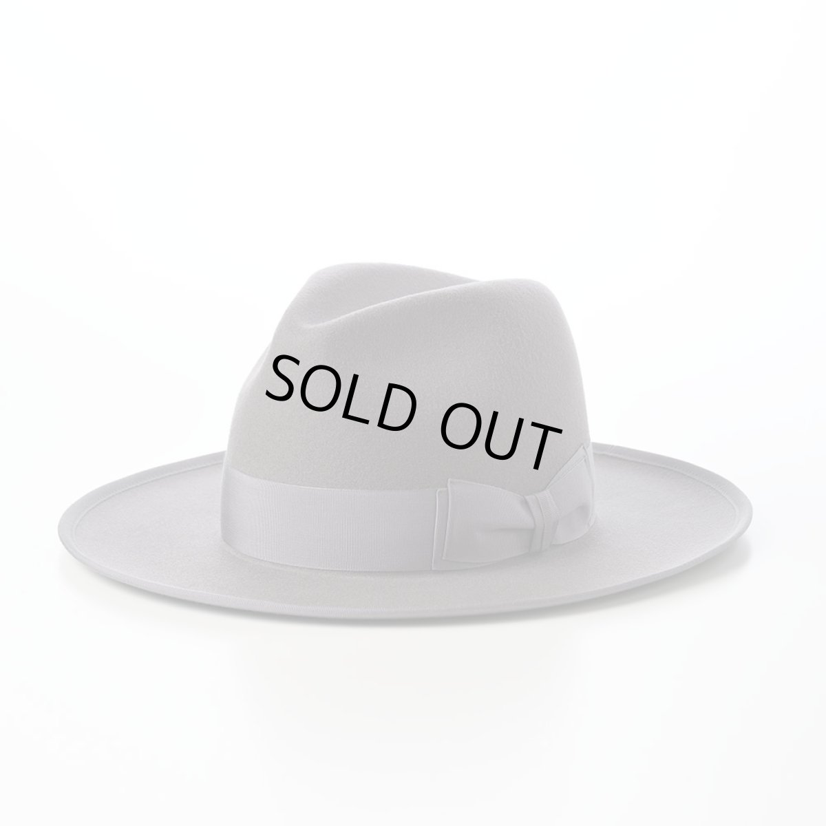 画像1: WOOL FELT LONG FLAT BRIM（ウールフェルト ロングフラットブリム） SE827 チャコール (1)