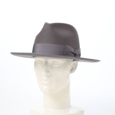 画像6: WOOL FELT LONG FLAT BRIM（ウールフェルト ロングフラットブリム） SE827 チャコール (6)
