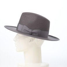 画像7: WOOL FELT LONG FLAT BRIM（ウールフェルト ロングフラットブリム） SE827 チャコール (7)