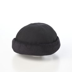 画像1: CORDUROY FISHERMAN CAP（コーデュロイ フィッシャーマン キャップ） SE832 ブラック (1)