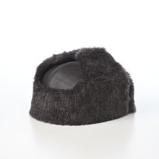 画像2: LAMB LEATHER FLIGHT CAP(ラムレザー フライトキャップ) SE840 ダークブラウン (2)