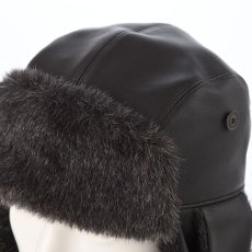 画像4: LAMB LEATHER FLIGHT CAP(ラムレザー フライトキャップ) SE840 ダークブラウン (4)