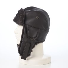 画像9: LAMB LEATHER FLIGHT CAP(ラムレザー フライトキャップ) SE840 ダークブラウン (9)