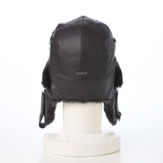 画像10: LAMB LEATHER FLIGHT CAP(ラムレザー フライトキャップ) SE840 ダークブラウン (10)