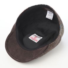 画像4: HARRISTWEED FIVE PATCHWORK HUNTING(ハリスツイード ファイブパッチワーク ハンチング) SE841 ブラウン (4)