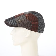 画像6: HARRISTWEED FIVE PATCHWORK HUNTING(ハリスツイード ファイブパッチワーク ハンチング) SE841 ブラウン (6)