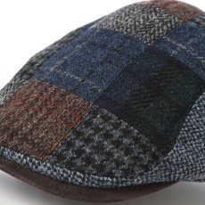 画像3: HARRISTWEED FIVE PATCHWORK HUNTING(ハリスツイード ファイブパッチワーク ハンチング) SE841 ネイビー (3)