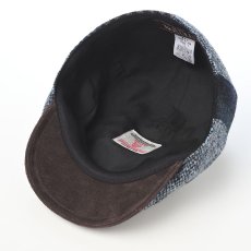 画像4: HARRISTWEED FIVE PATCHWORK HUNTING(ハリスツイード ファイブパッチワーク ハンチング) SE841 ネイビー (4)