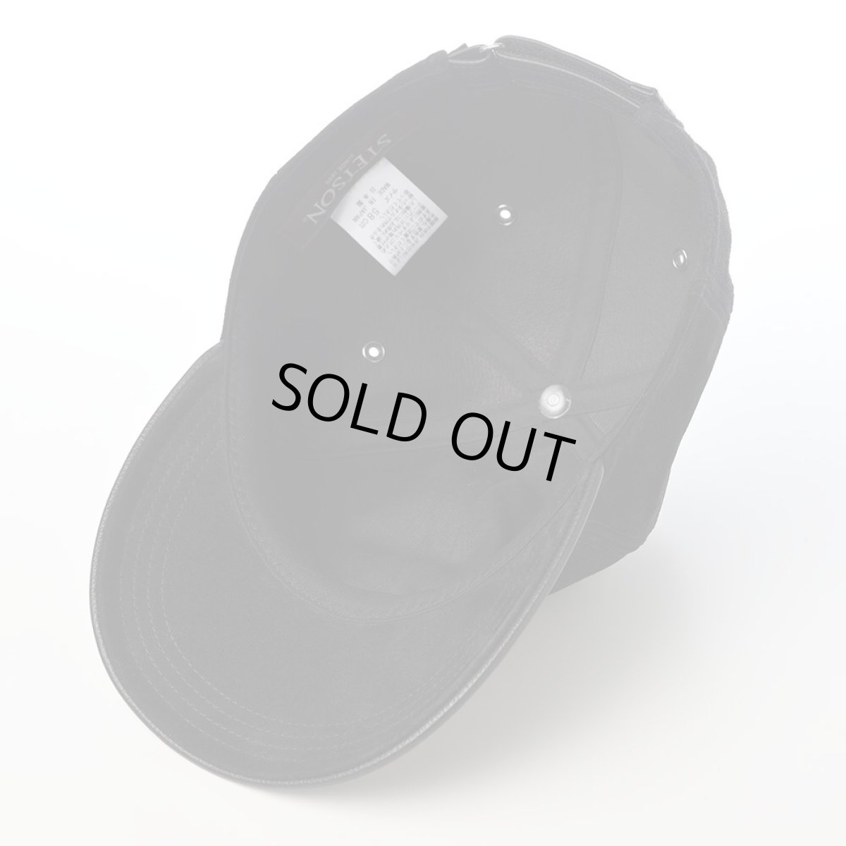 画像4: ONE TONE LEATHER CAP（ワントーン レザー キャップ） SE844 ブラック (4)