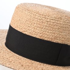 画像4: RAFFIA BRAID KANKAN HAT（ラフィアブレード カンカンハット） SE852 ベージュ (4)