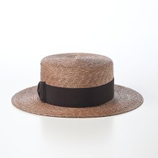 画像3: STRAW BRAID KANKAN HAT（ストローブレード カンカンハット） SE853 ブラウン (3)