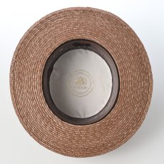 画像5: STRAW BRAID KANKAN HAT（ストローブレード カンカンハット） SE853 ブラウン (5)