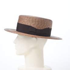 画像7: STRAW BRAID KANKAN HAT（ストローブレード カンカンハット） SE853 ブラウン (7)