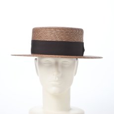 画像8: STRAW BRAID KANKAN HAT（ストローブレード カンカンハット） SE853 ブラウン (8)