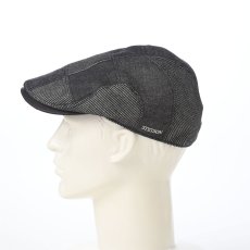 画像6: WASHED DENIM PATCHWORK HUNTING（ウォッシュドデニム パッチワーク ハンチング） SE870 ブラック (6)
