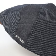 画像3: WASHED DENIM PATCHWORK HUNTING（ウォッシュドデニム パッチワーク ハンチング） SE870 ネイビー (3)