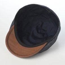 画像4: WASHED DENIM PATCHWORK HUNTING（ウォッシュドデニム パッチワーク ハンチング） SE870 ネイビー (4)