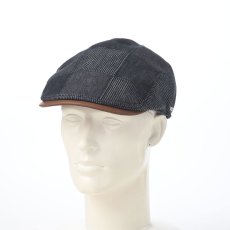 画像5: WASHED DENIM PATCHWORK HUNTING（ウォッシュドデニム パッチワーク ハンチング） SE870 ネイビー (5)