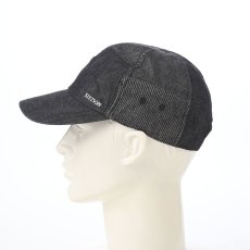 画像6: WASHED DENIM PATCHWORK CAP（ウォッシュドデニム パッチワーク キャップ） SE871 ブラック (6)