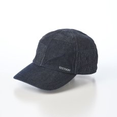 画像1: WASHED DENIM PATCHWORK CAP（ウォッシュドデニム パッチワーク キャップ） SE871 ネイビー (1)