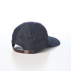 画像2: WASHED DENIM PATCHWORK CAP（ウォッシュドデニム パッチワーク キャップ） SE871 ネイビー (2)
