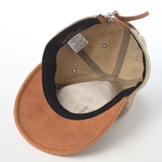 画像4: VINTAGE LEATHER PATCH CAP（ヴィンテージ レザー パッチ キャップ） SE882 ベージュ (4)