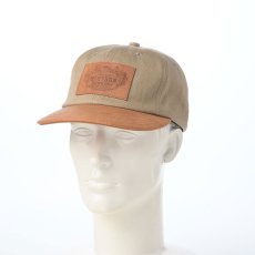 画像5: VINTAGE LEATHER PATCH CAP（ヴィンテージ レザー パッチ キャップ） SE882 ベージュ (5)